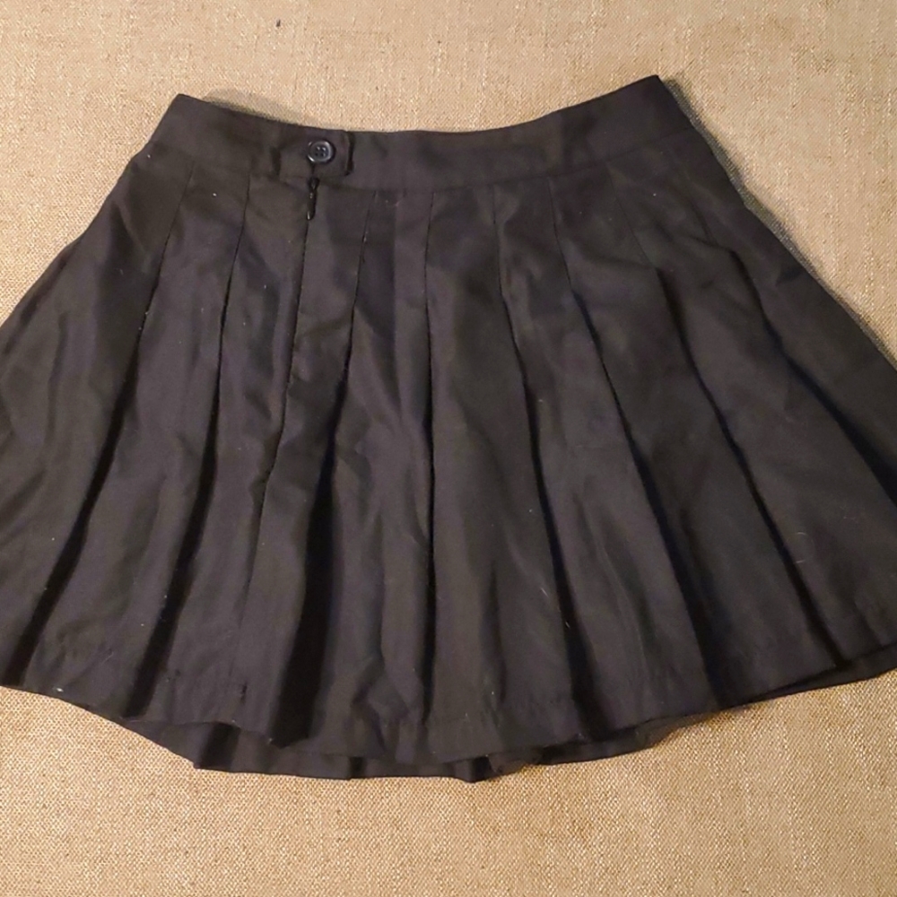 Black Pleated Skirt Junior Women Small
